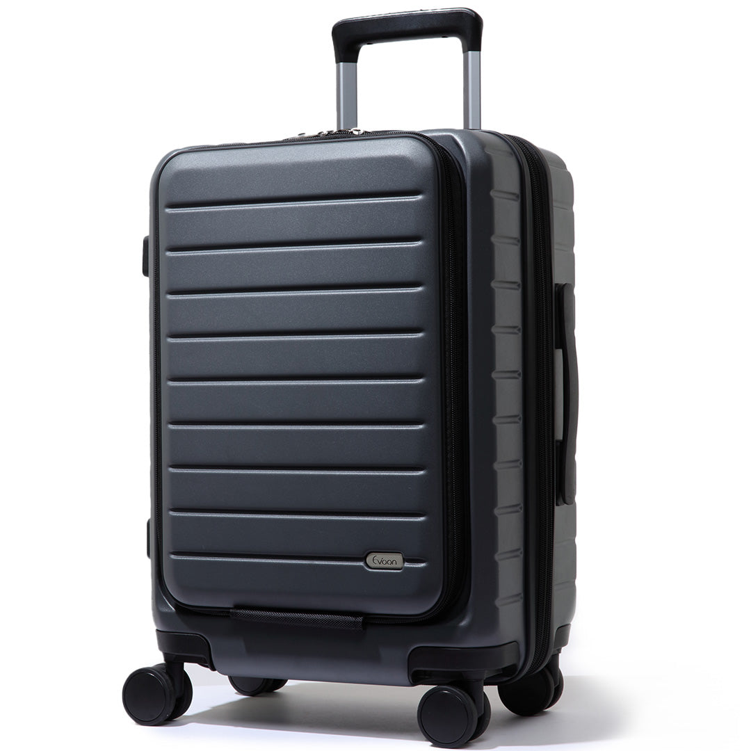 Evoon 拡張機能付きスーツケース 容量35L~41L/機内持ち込み可能【ブラックは3営業日以内に発送・グラファイトグレー/ダークネイビーは10月下旬までに入荷予定】